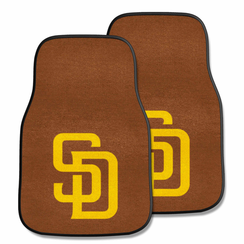 MLB - San Diego Padres 2-pc Carpet Car Mat Set