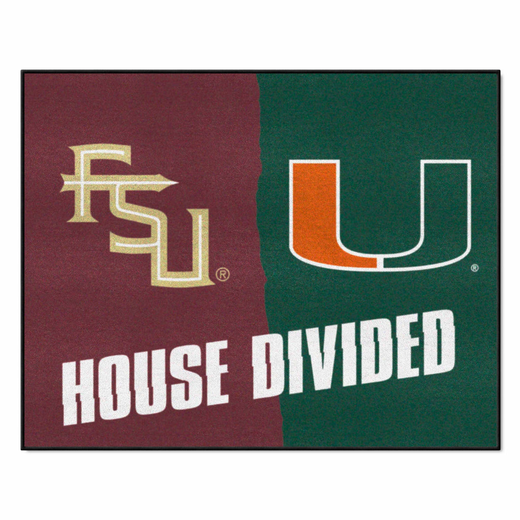 House Divided Mat - Florida State / Miami