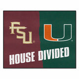 House Divided Mat - Florida State / Miami