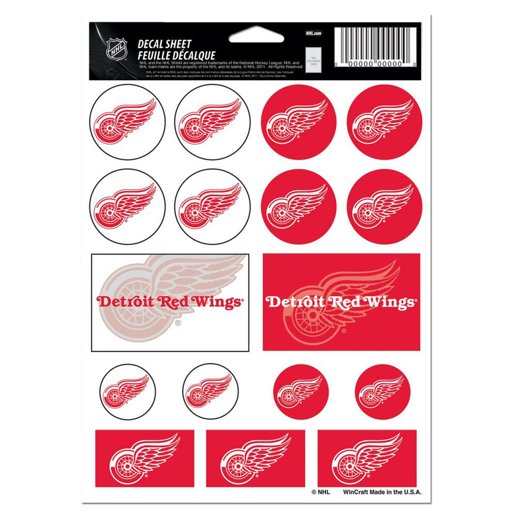 Detroit Red Wings Decal Sheet 5x7 Vinyl