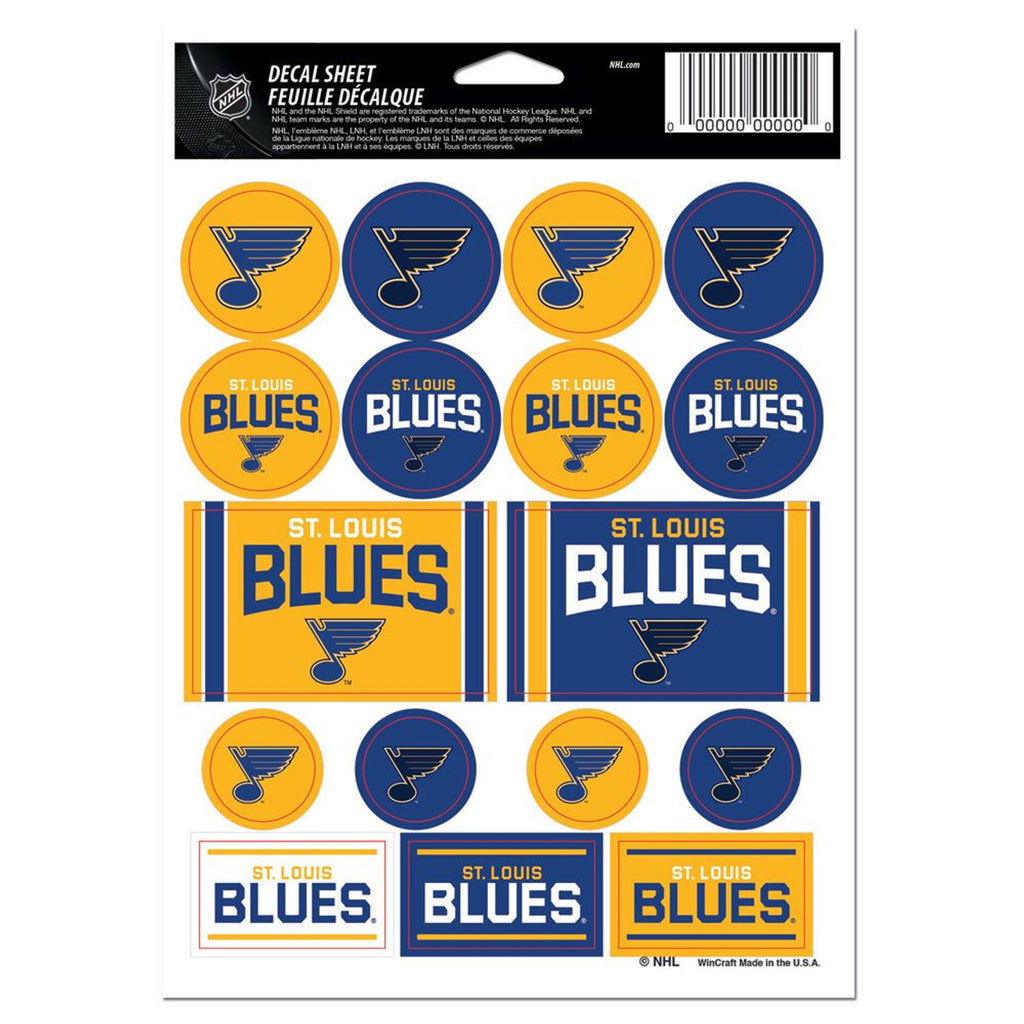 St. Louis Blues Decal Sheet 5x7 Vinyl