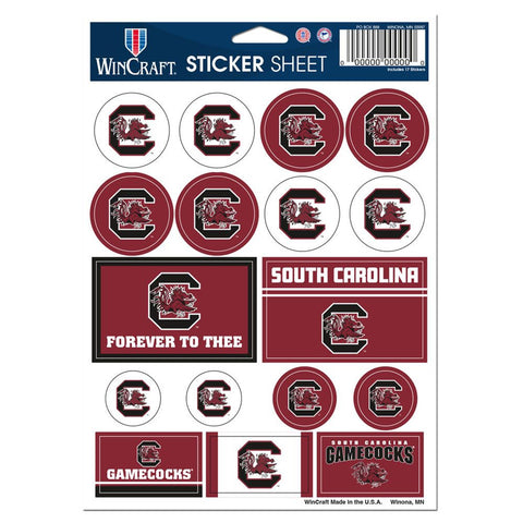 South Carolina Gamecocks Decal Sheet 5x7 Vinyl