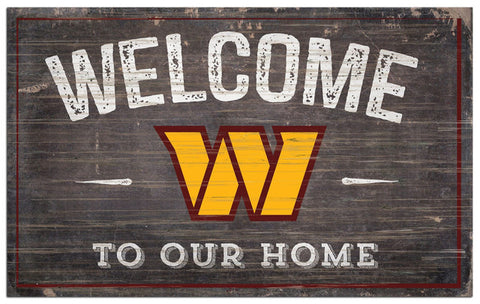 Washington Commanders Sign Wood 6x12 Welcome To Our Home Design - Special Order