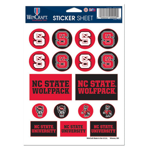 North Carolina State Wolfpack Decal Sheet 5x7 Vinyl