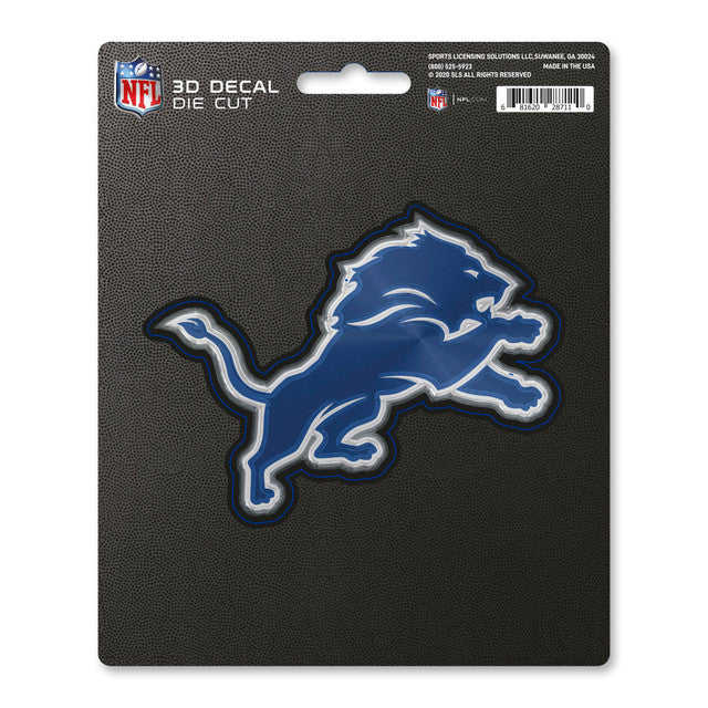 Detroit Lions Decal 5x8 Die Cut 3D Logo Design