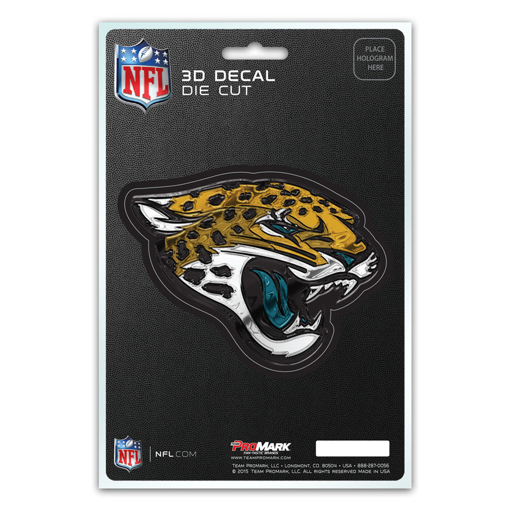 Jacksonville Jaguars Decal 5x8 Die Cut 3D Logo Design