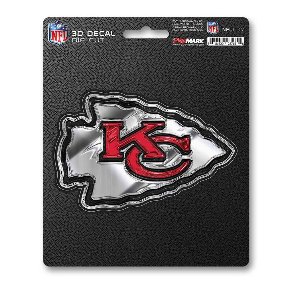 Kansas City Chiefs Decal 5x8 Die Cut 3D Logo Design