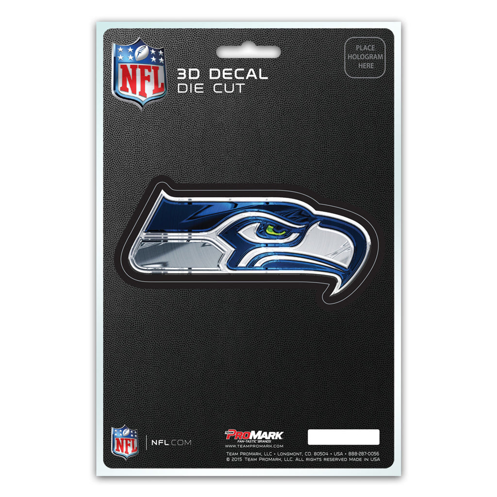 Seattle Seahawks Decal 5x8 Die Cut 3D Logo Design