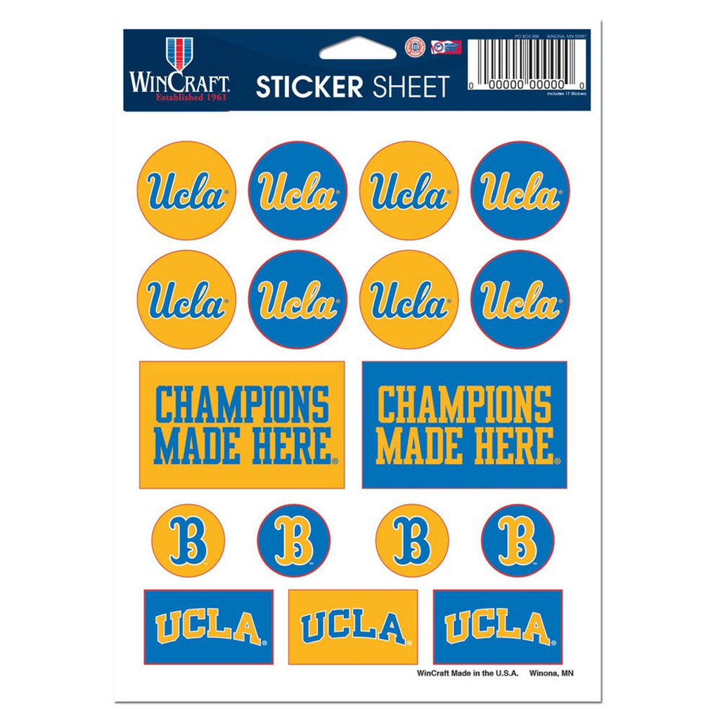 UCLA Bruins Decal Sheet 5x7 Vinyl