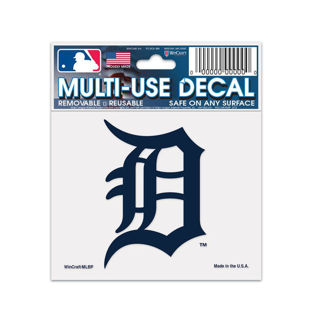 Detroit Tigers Decal 3x4 Multi Use White