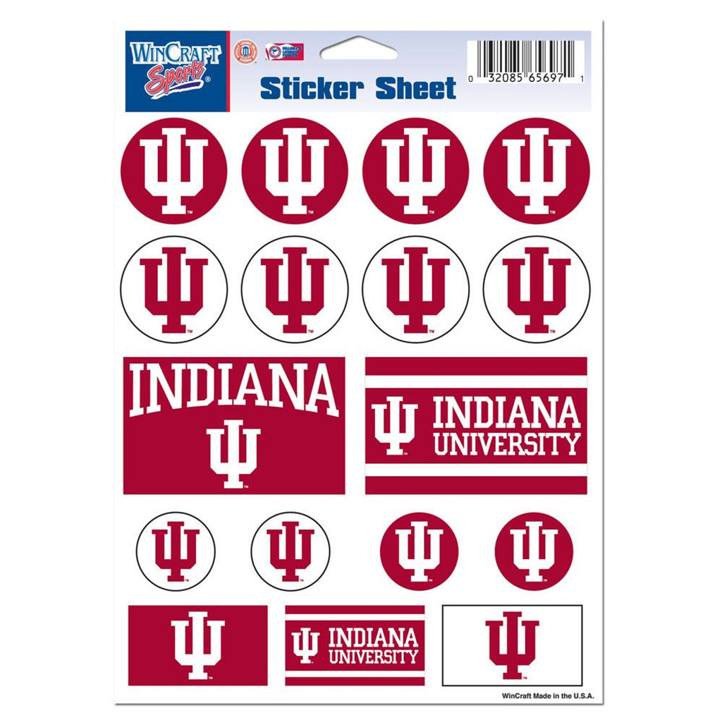 Indiana Hoosiers Decal Sheet 5x7 Vinyl