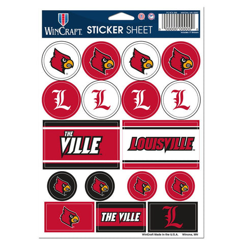 Louisville Cardinals Decal Sheet 5x7 Vinyl