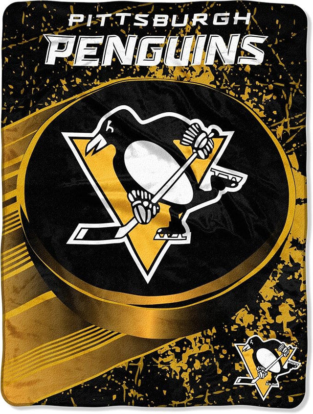 Pittsburgh Penguins Blanket 46x60 Micro Raschel Ice Dash