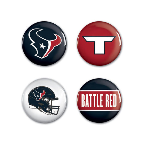 Houston Texans Buttons 4 Pack