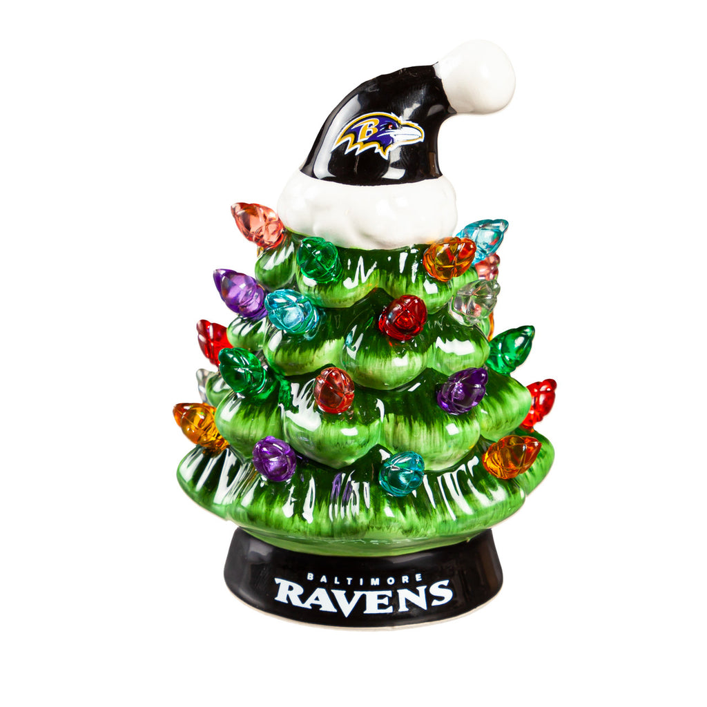 Baltimore Ravens Christmas Tree 4 Inch LED Tabletop