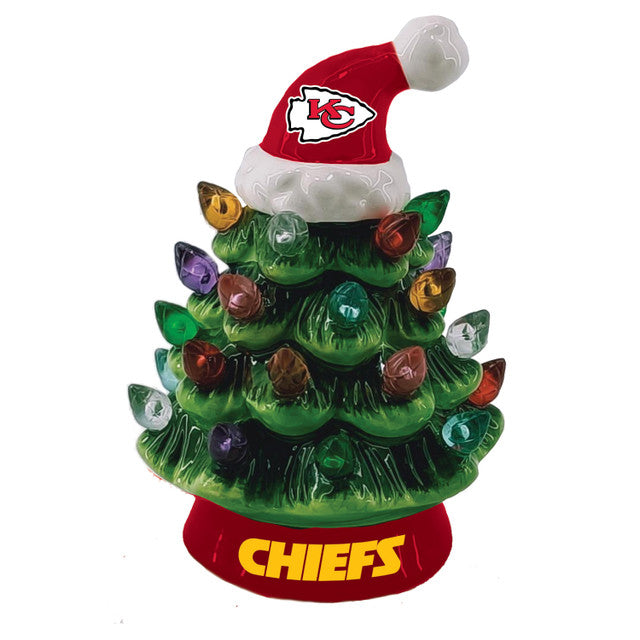 Kansas City Chiefs Christmas Tree 4 Inch LED Tabletop