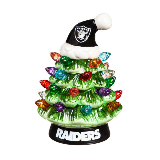 Las Vegas Raiders Christmas Tree 4 Inch LED Tabletop