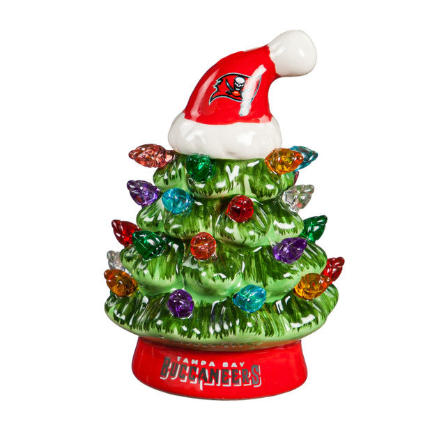 Tampa Bay Buccaneers Christmas Tree 4 Inch LED Tabletop