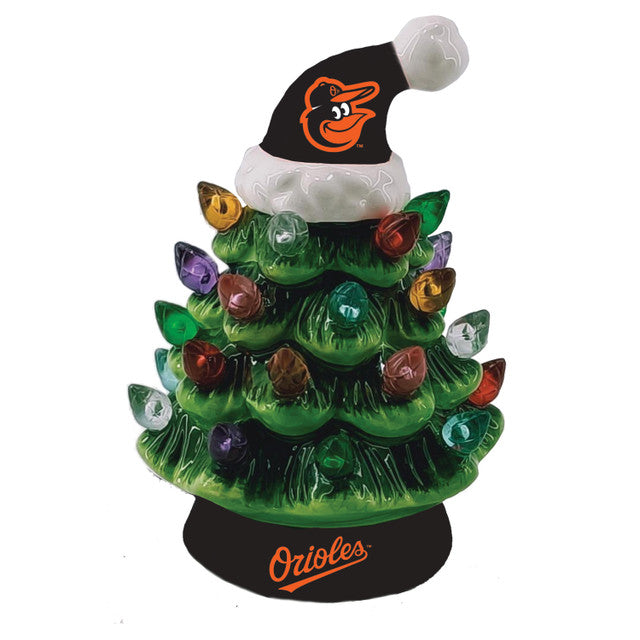 Baltimore Orioles Christmas Tree 4 Inch LED Tabletop