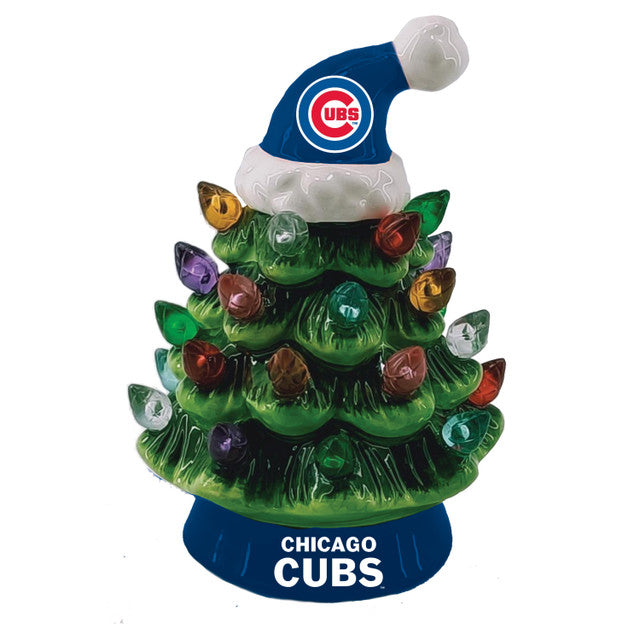 Chicago Cubs Christmas Tree 4 Inch LED Tabletop