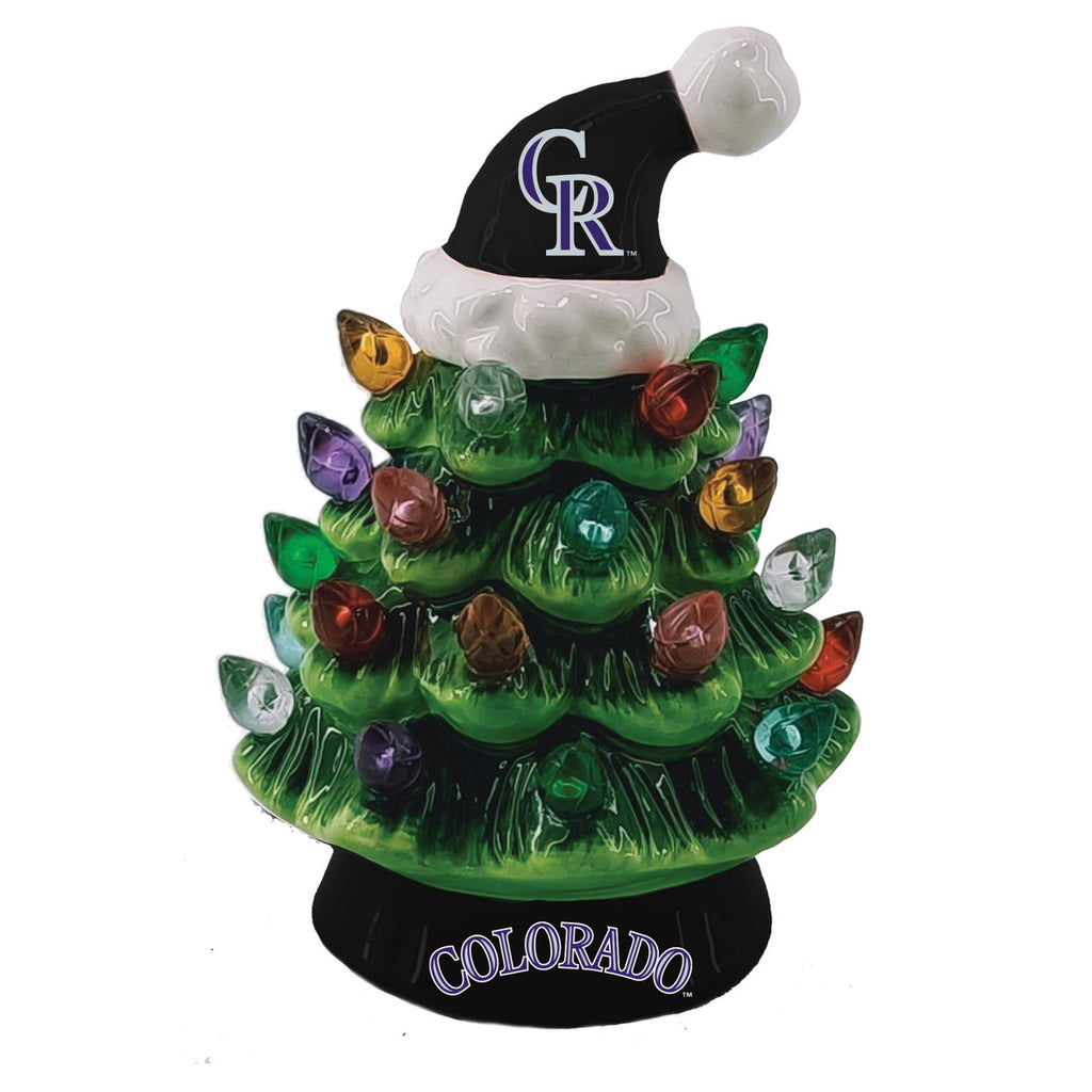 Colorado Rockies Christmas Tree 4 Inch LED Tabletop