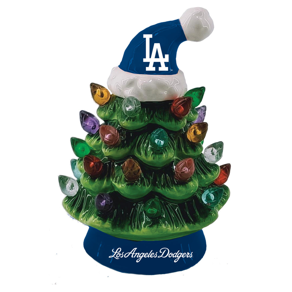 Los Angeles Dodgers Christmas Tree 4 Inch LED Tabletop