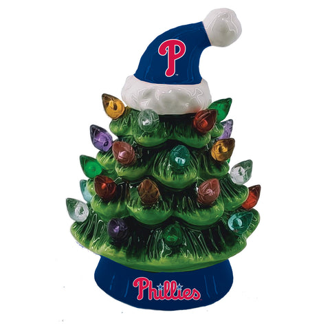 Philadelphia Phillies Christmas Tree 4 Inch LED Tabletop