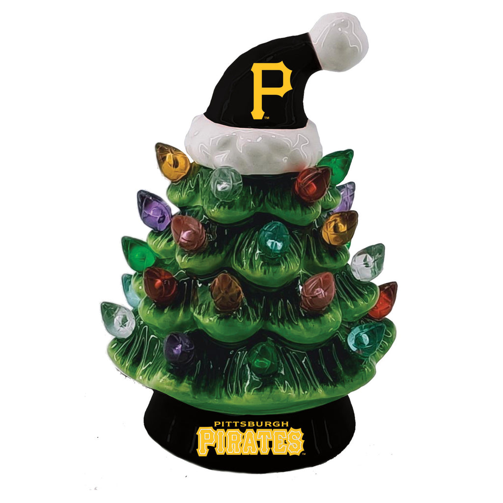 Pittsburgh Pirates Christmas Tree 4 Inch LED Tabletop