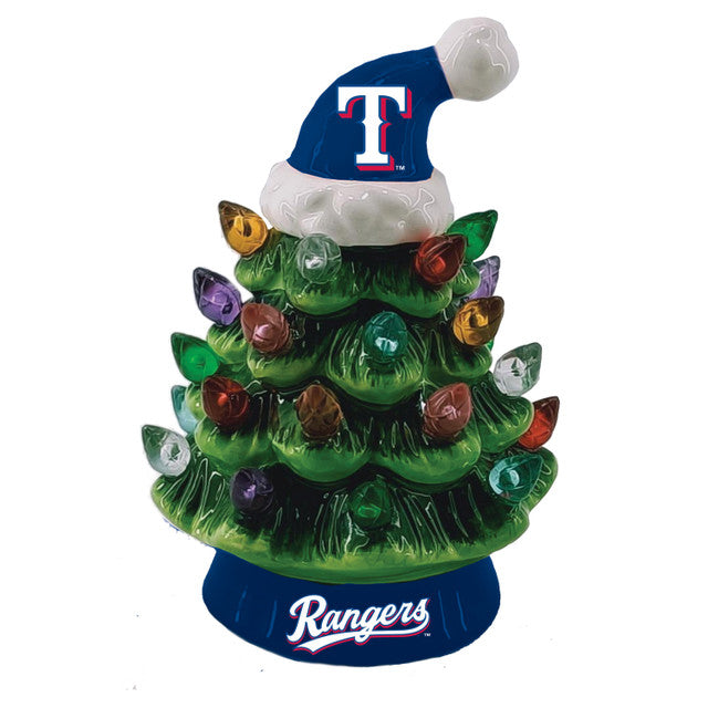 Texas Rangers Christmas Tree 4 Inch LED Tabletop