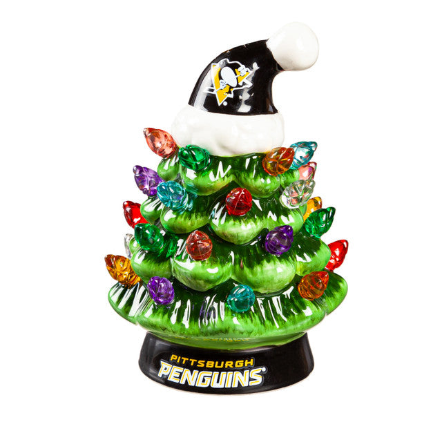 Pittsburgh Penguins Christmas Tree 4 Inch LED Tabletop