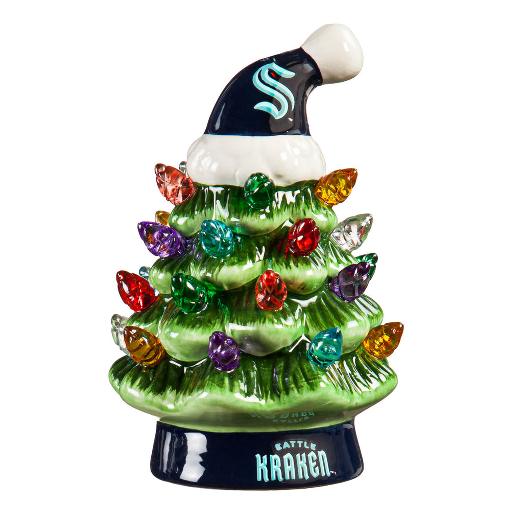 Seattle Kraken Christmas Tree 4 Inch LED Tabletop