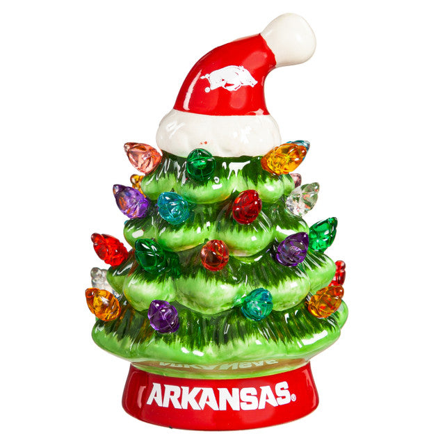 Arkansas Razorbacks Christmas Tree 4 Inch LED Tabletop