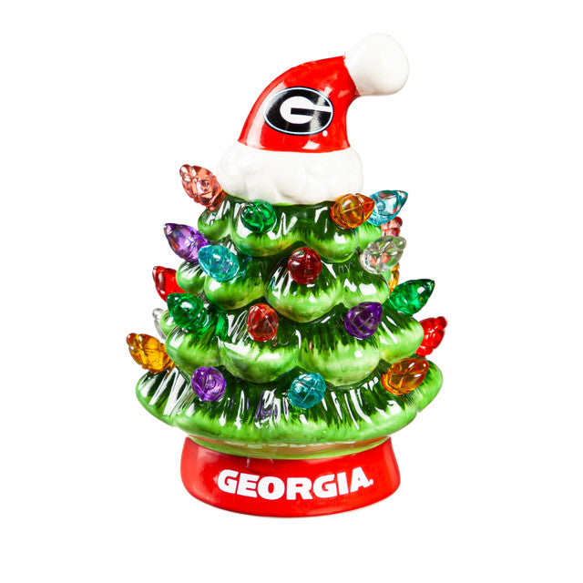 Georgia Bulldogs Christmas Tree 4 Inch LED Tabletop