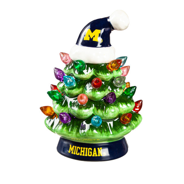 Michigan Wolverines Christmas Tree 4 Inch LED Tabletop