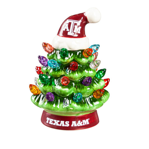 Texas A&M Aggies Christmas Tree 4 Inch LED Tabletop