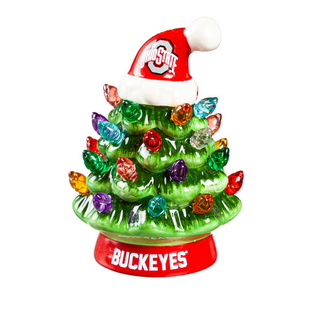 Ohio State Buckeyes Christmas Tree 4 Inch LED Tabletop