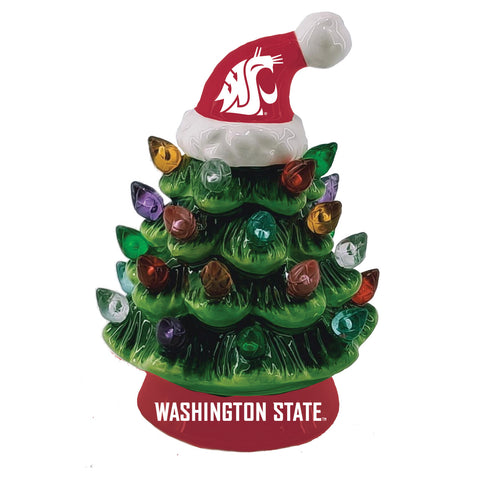 Washington State Cougars Christmas Tree 4 Inch LED Tabletop