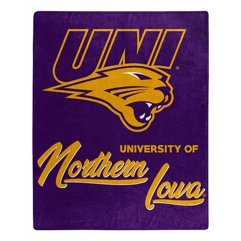 Northern Iowa Panthers Blanket 50x60 Raschel Signature Design