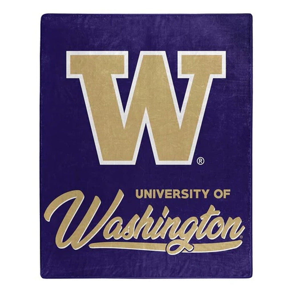 Washington Huskies Blanket 50x60 Raschel Signature Design