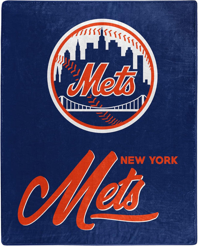 New York Mets Blanket 50x60 Raschel Signature Design