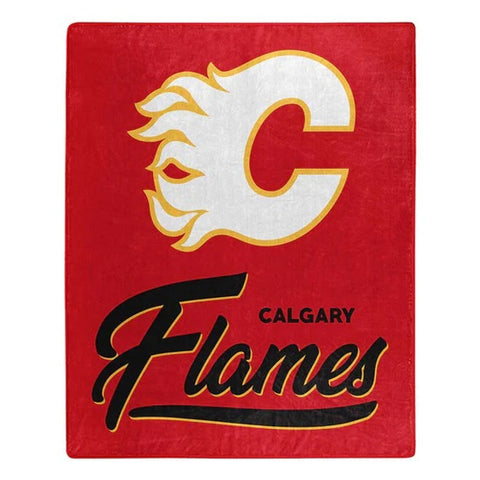 Calgary Flames Blanket 50x60 Raschel Signature Design