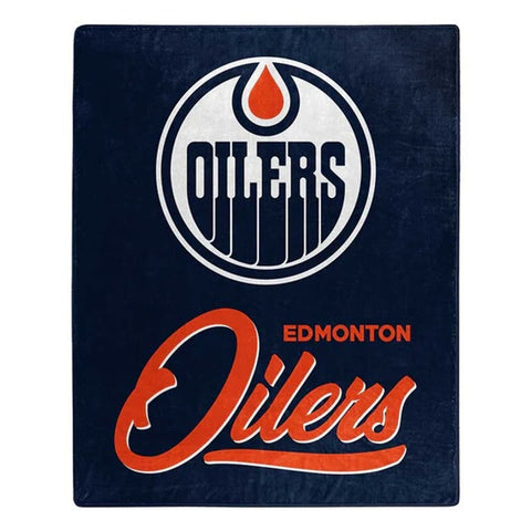 Edmonton Oilers Blanket 50x60 Raschel Signature Design