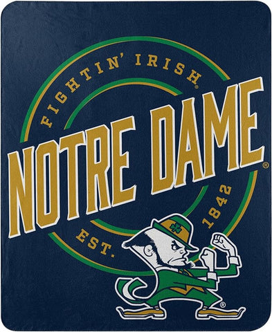 Notre Dame Fighting Irish Blanket 50x60 Fleece Campaign Design