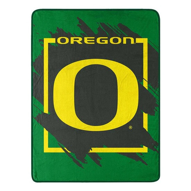 Oregon Ducks Blanket 46x60 Micro Raschel Dimensional Design Rolled