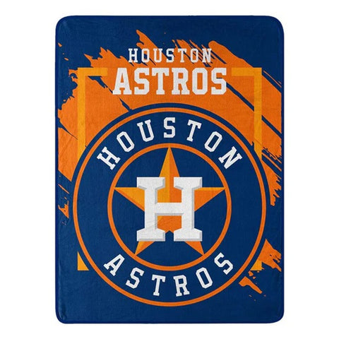 Houston Astros Blanket 46x60 Micro Raschel Dimensional Design Rolled