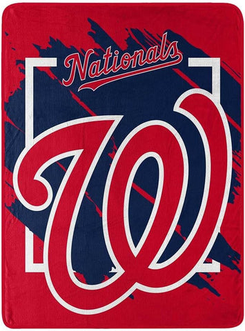 Washington Nationals Blanket 46x60 Micro Raschel Dimensional Design Rolled