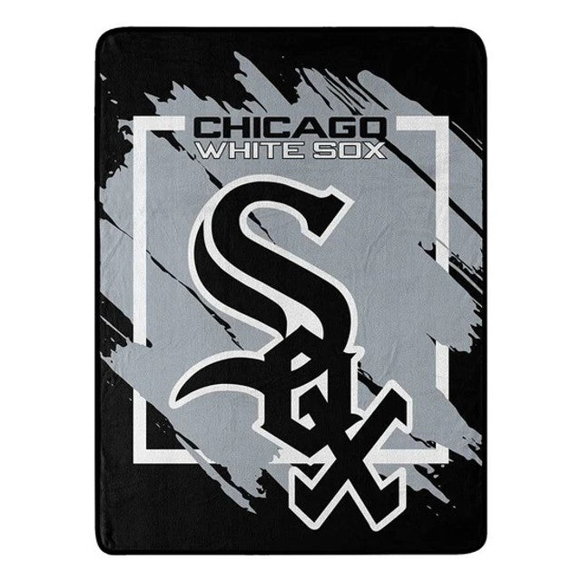 Chicago White Sox Blanket 46x60 Micro Raschel Dimensional Design Rolled