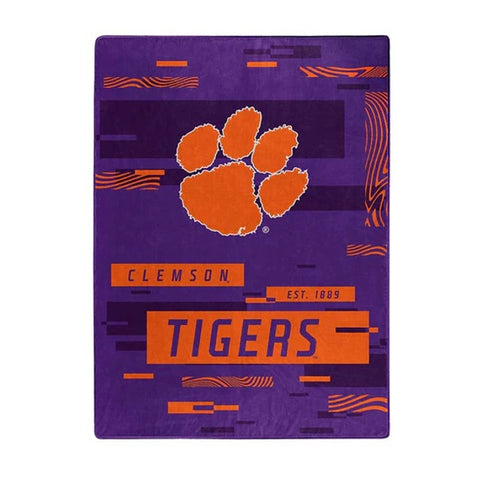 Clemson Tigers Blanket 60x80 Raschel Digitize Design