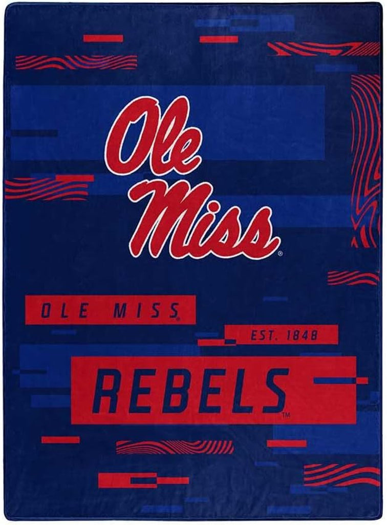 Mississippi Rebels Blanket 60x80 Raschel Digitize Design