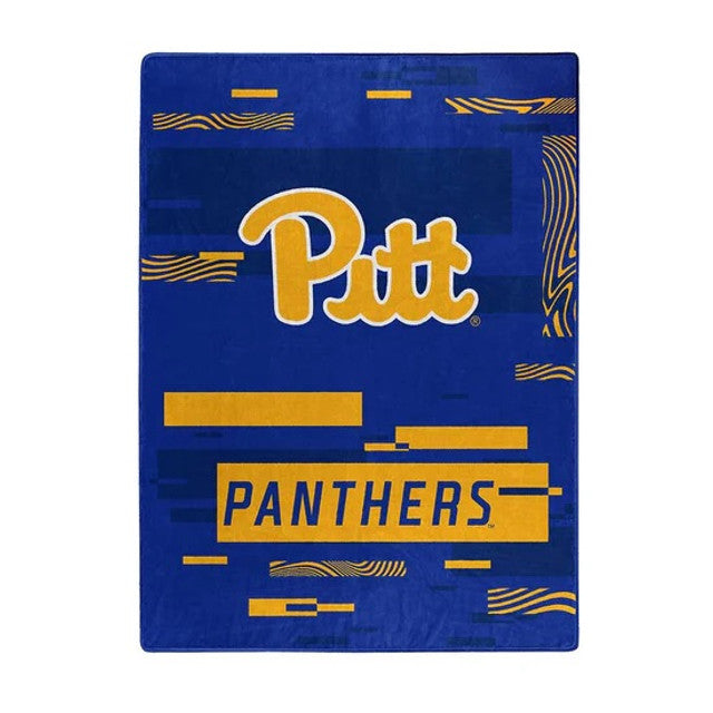 Pittsburgh Panthers Blanket 60x80 Raschel Digitize Design